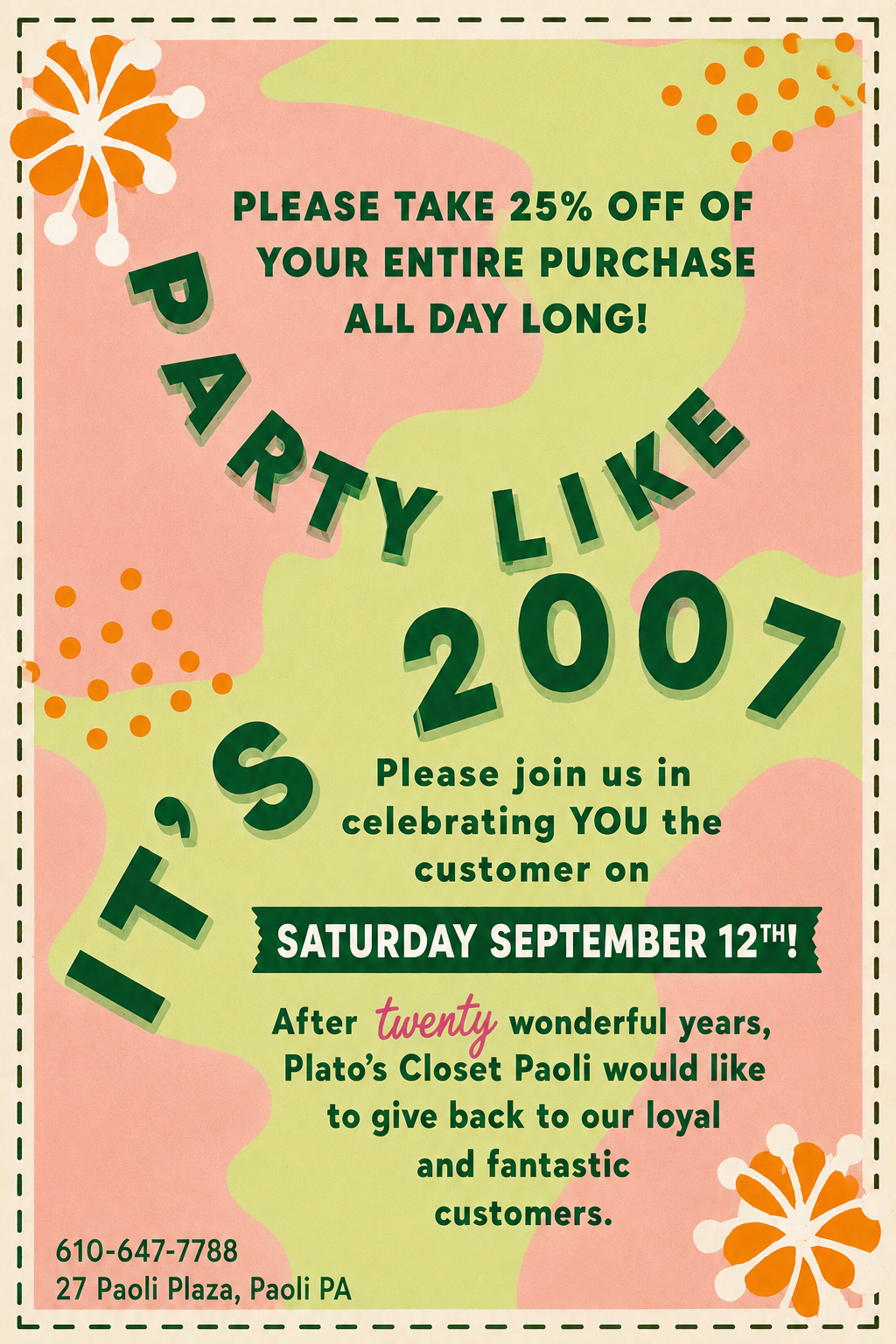 20TH ANNIVERSARY FLYER